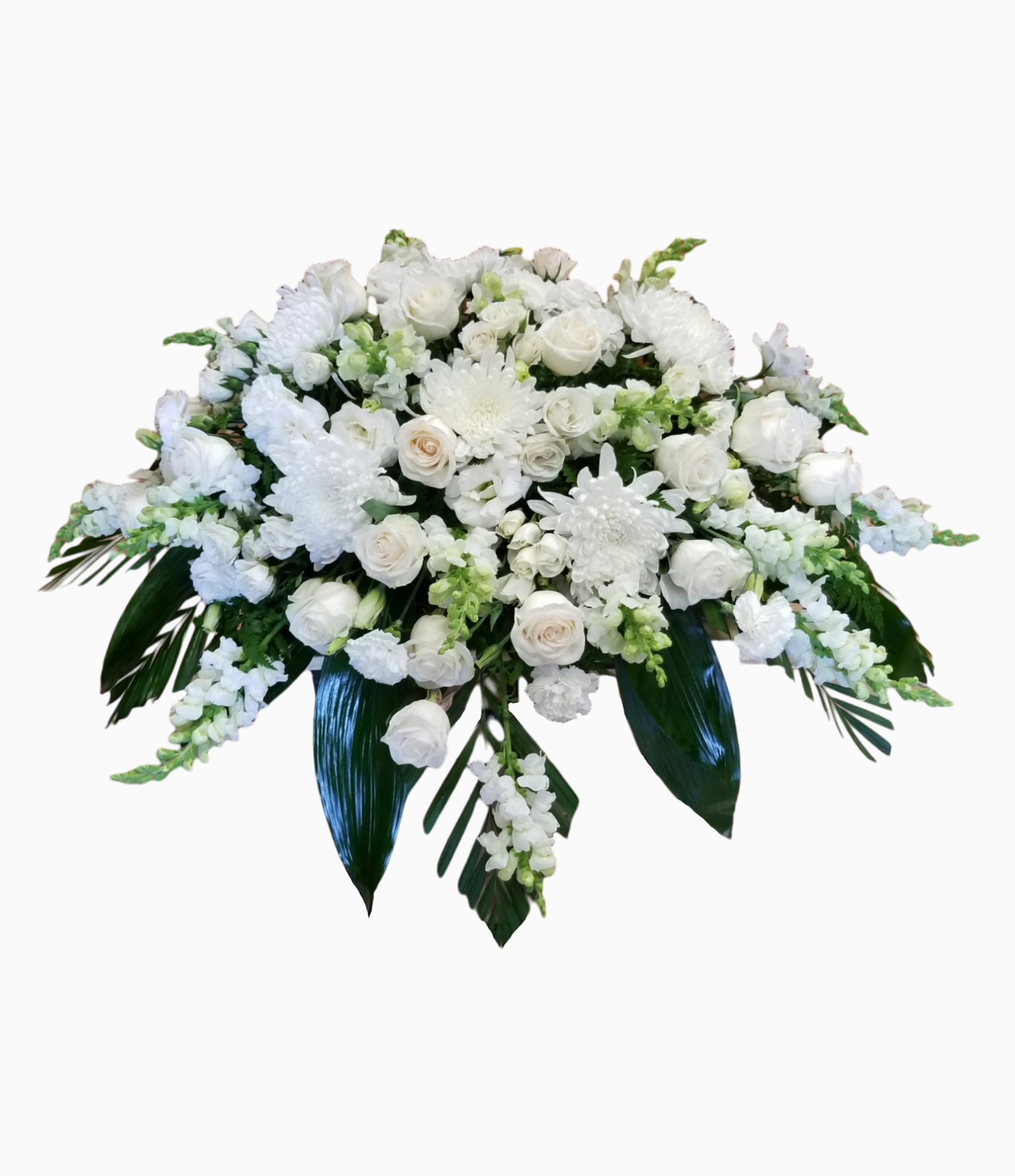 Classic White Casket Spray