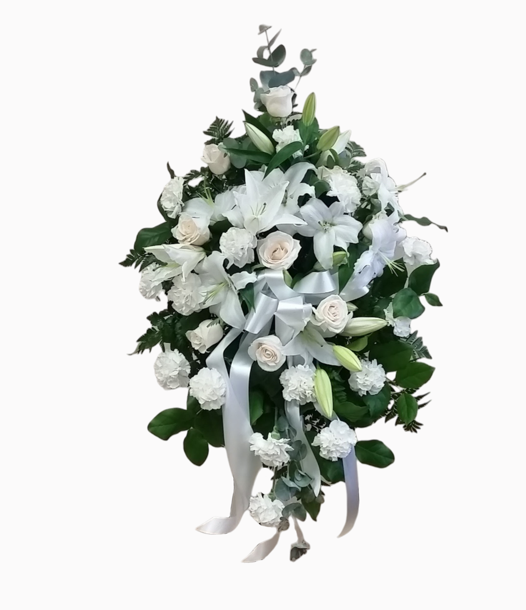 White Lilies and Roses Spray
