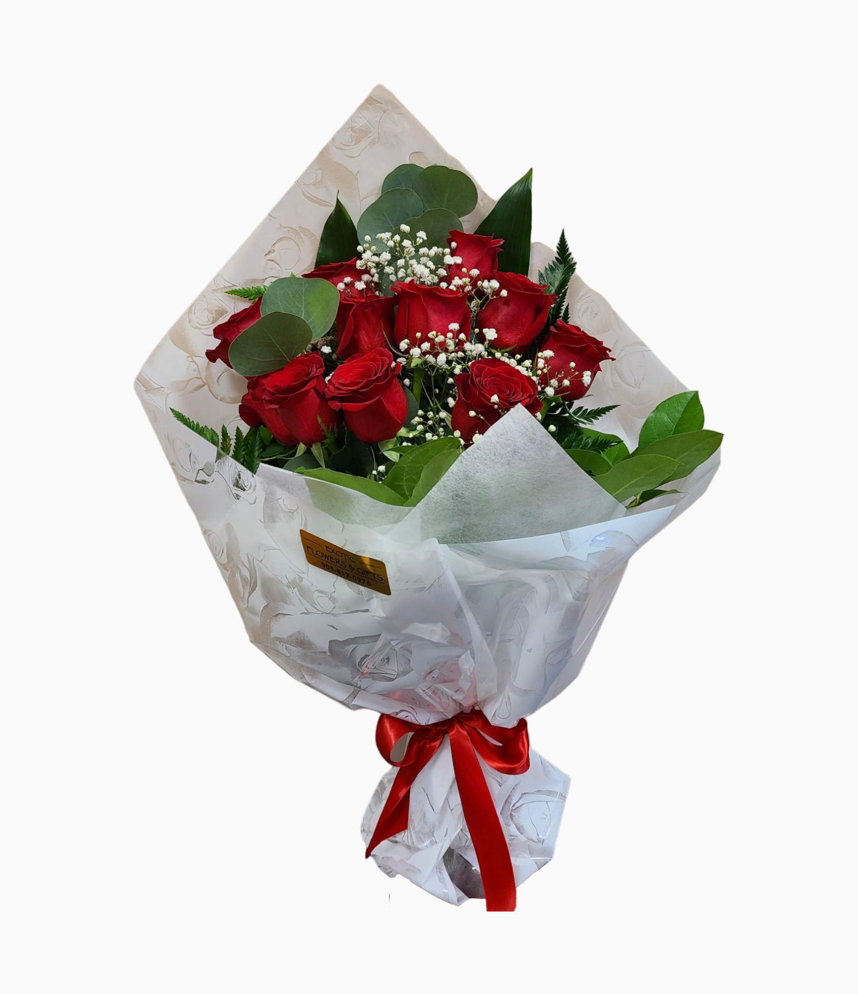 VD-12 Stems Red Rose Bouquet